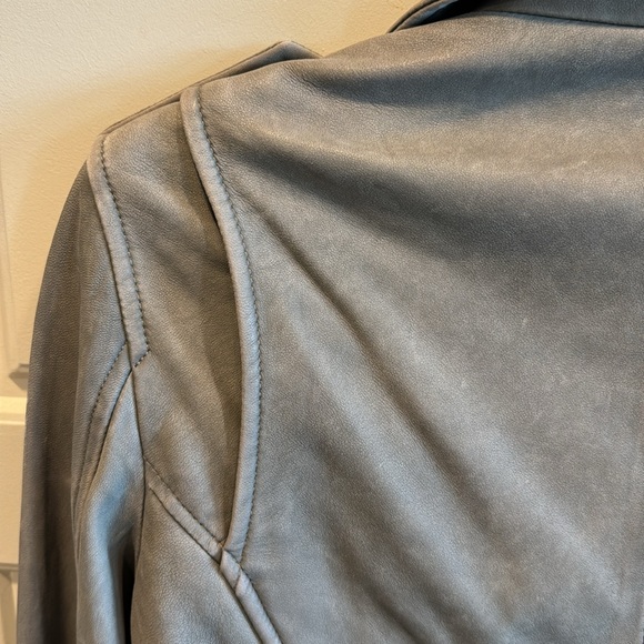 Iro Lambskin Leather Grey Jacket - Picture 13 of 16
